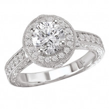 La Vie 14k White Gold Semi-Mount Diamond Engagement Ring