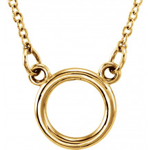 14K Yellow Tiny Poshu00ae Circle 16-18 Necklace - 857871001P