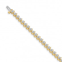 Quality Gold 14k Yellow Gold AA Diamond Tennis Bracelet - X2841AA