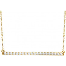 14K Yellow 1/6 CTW Diamond Bar 16-18 Necklace - 65108460000P