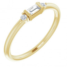 14K Yellow 1/8 CTW Diamond Stackable Ring - 124011601P