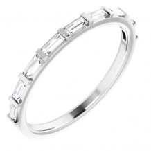 Platinum 3/8 CTW Diamond Straight Baguette Anniversary Band - 123178603P