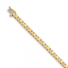 Quality Gold 14k Yellow Gold AAA Diamond Tennis Bracelet - X744AAA