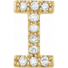 14K Yellow .04 CTW Diamond Single Initial I Earring - 867976041P