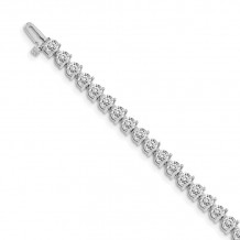 Quality Gold 14k White Gold AAA Diamond Tennis Bracelet - X2843WAAA