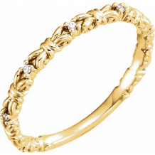 14K Yellow .04 CTW Diamond Stackable Ring - 123210601P