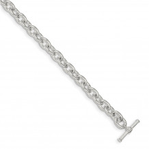 Quality Gold Sterling Silver Toggle Link Bracelet - QG3079-7.5