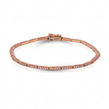 Zeghani 14k Rose Gold Diamond Bracelet