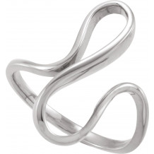 14K White Freeform Ring - 51396220P