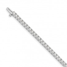 Quality Gold 14k White Gold AAA Diamond Tennis Bracelet - X734WAAA