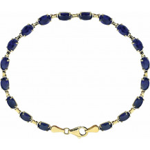 14K Yellow Lab-Grown Blue Sapphire 7.25 Bracelet - 651539100P