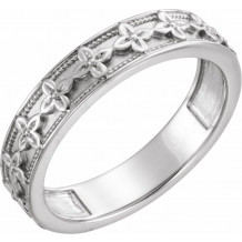 14K White Stackable Ring - 51700101P