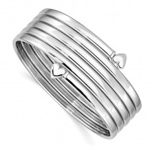 Quality Gold Sterling Silver Rhodium-plated Bangle Bracelet - QB68