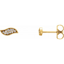 14K Yellow .06 CTW Diamond Earrings - 86434601P