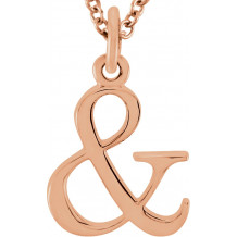 14K Rose Ampersand 16 Necklace - 8578070080P