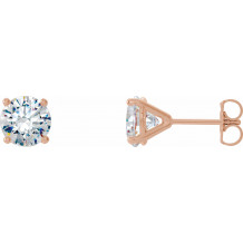 14K Rose 1/2 CTW Diamond 4-Prong Cocktail-Style Earrings - 297626110P