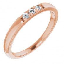 14K Rose .09 CTW Diamond French-Set Anniversary Band - 124030609P