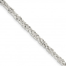 Quality Gold Sterling Silver 8.5inch Polished Fancy Link Bracelet - QH223-8.5