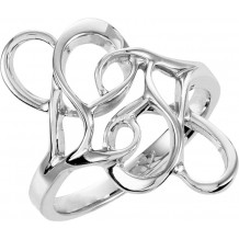 14K White Freeform Ring - 535013601P