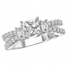 La Vie 14k White Gold Semi-Mount Engagement Ring