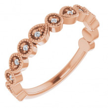 14K Rose .07 CTW Diamond Anniversary Band - 123070602P