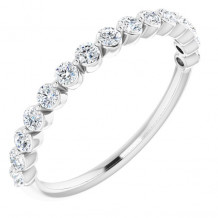 14K White 1/2 CTW Diamond Anniversary Band - 123418604P