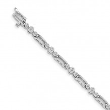 Quality Gold 14k White Gold VS Diamond Tennis Bracelet - X639WVS