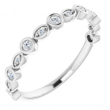 14K White 1/6 CTW Diamond Anniversary Band - 1236336029P