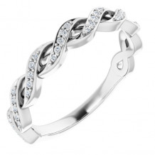 14K White 1/8 CTW Diamond Anniversary Band - 123358600P