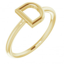 14K Yellow Initial D Ring - 51895120P