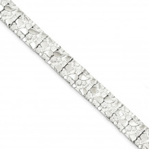 Quality Gold Sterling Silver Nugget Bracelet - QG3324-8.5