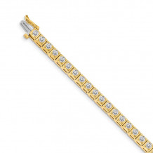 Quality Gold 14k Yellow Gold 3mm Diamond Tennis Bracelet - X2163