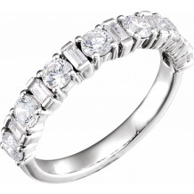 14K White 1 1/8 CTW Diamond Anniversary Band - 653087601P