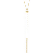 14K Yellow 1/4 CTW Diamond Bar Y 15-17 Necklace - 65346460001P