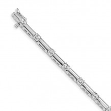 Quality Gold 14k White Gold A Diamond Tennis Bracelet - X2177WA