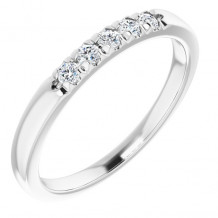 14K White 1/6 CTW Diamond French-Set Anniversary Band - 1238826008P