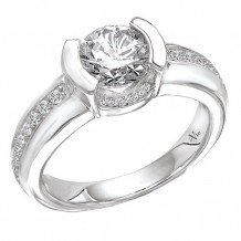18k White Gold Semi-Mount Diamond Engagement Ring