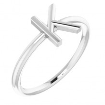 14K White Initial K Ring - 51895161P