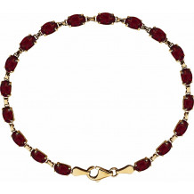 14K Yellow Mozambique Garnet 7.25 Bracelet - 65153960000P