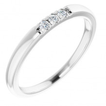 14K White .06 CTW Diamond French-Set Anniversary Band - 124030600P