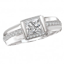 14k White Gold Semi-Mount Diamond Engagement Ring