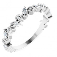 14K White 1/3 CTW Diamond Anniversary Band - 123186600P