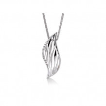 14k White Gold Breuning Diamond Pendant