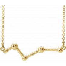 14K Yellow Constellation Bar 18 Necklace - 86901606P