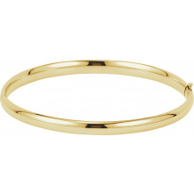 14K Yellow 4.75 mm Hinged Bangle Bracelet - BRC181240490P