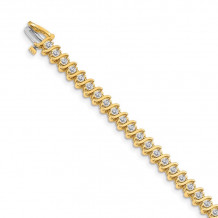 Quality Gold 14k Yellow Gold 2.6mm Diamond Tennis Bracelet - X704