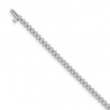 Quality Gold 14k White Gold AA Diamond Tennis Bracelet - X2896WAA