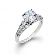 Zeghani 14k White Gold Diamond Engagement Ring