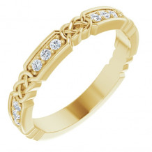 14K Yellow 1/6 CTW Diamond Celtic-Inspired Anniversary Band - 124221601P