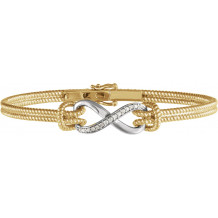 14K Yellow & White 1/8 CTW Diamond Bangle 7.5 Bracelet - 65304460000P
